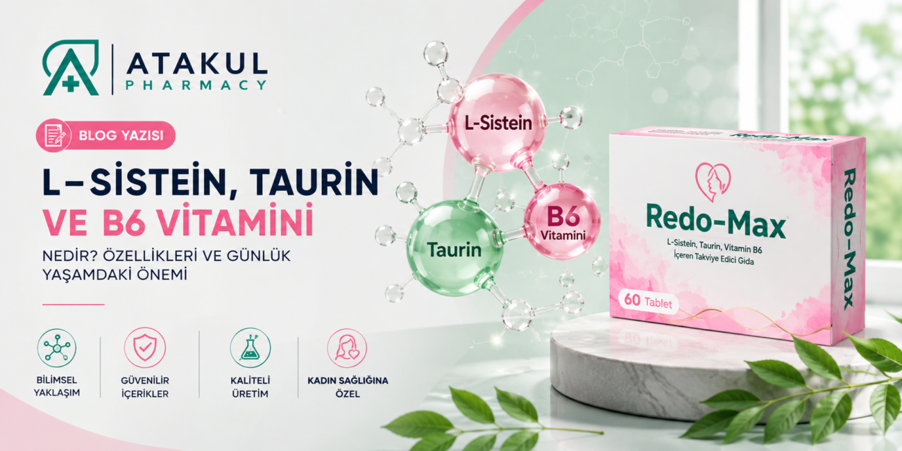 L-Sistein, Taurin ve B6 Vitamini | Redo-Max